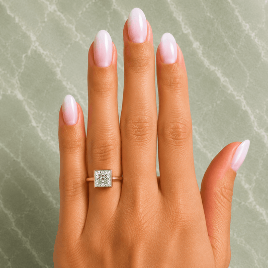 Georgina - Princess Bezel Lab Grown Diamond Engagement Ring