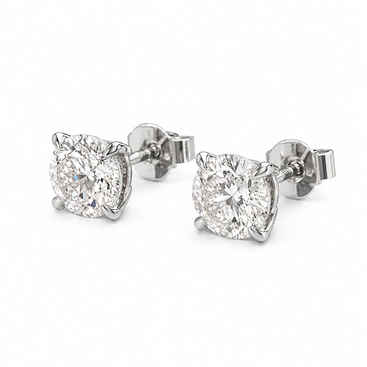 Billie - 1 Carat Lab Grown Diamond Stud Earrings.