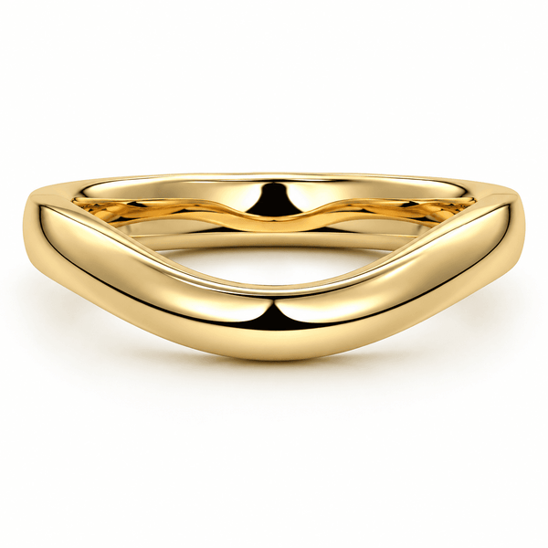 Myla - Plain Curved Band 3mm Wedding Ring