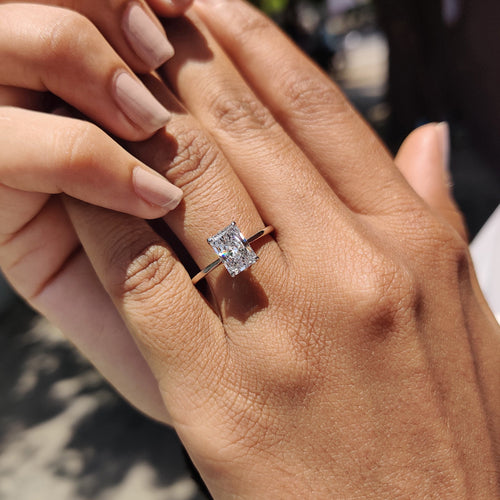 Lisette Eve - Radiant Engagement Ring With Solitaire Style