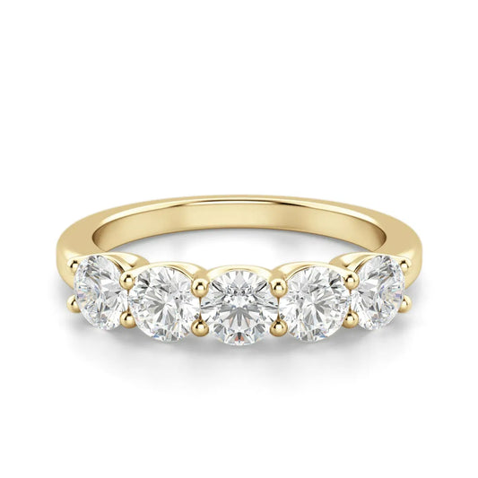 1 Carat Round 5-Stone Anniversary Band Ring