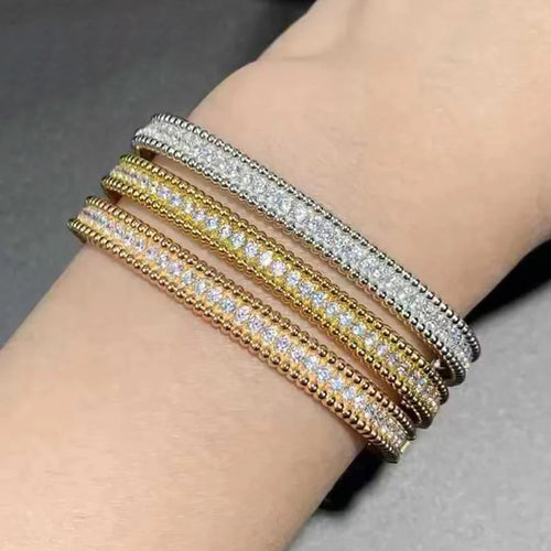 Éclat Beaded Moissanite Bangle by Nura Lab