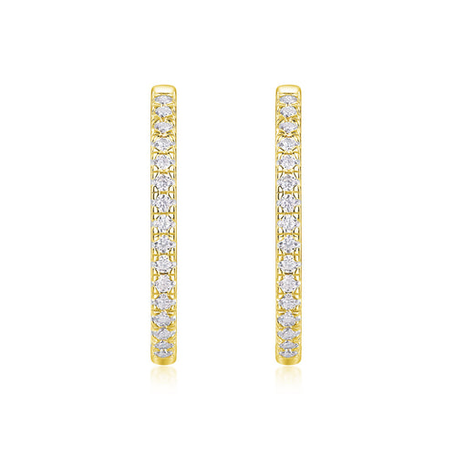 Chana Moissanite Hoop Earrings by Nura Lab