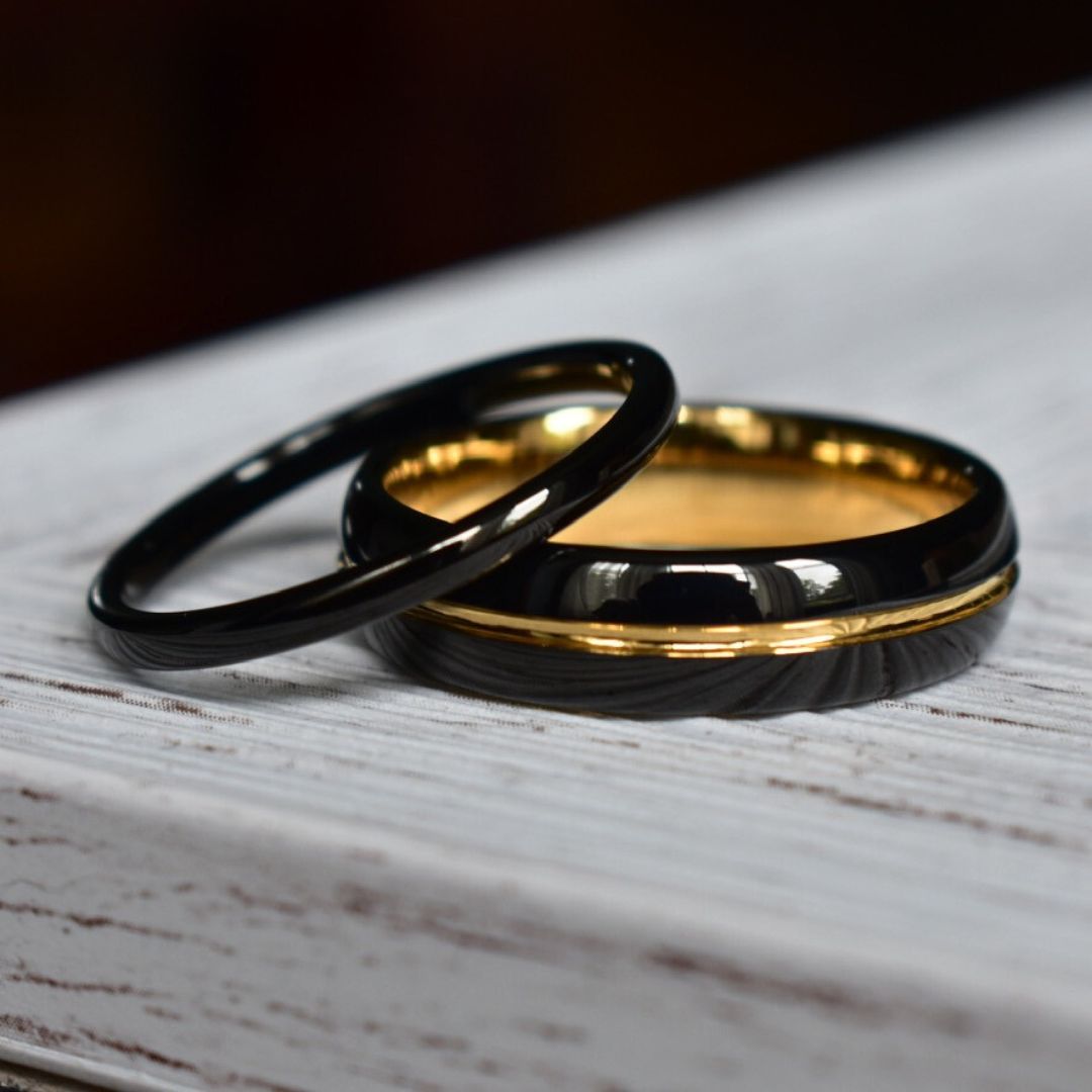 Resolute II - Tungsten 2mm Black Wedding Ring - view 8 - Nura Lab