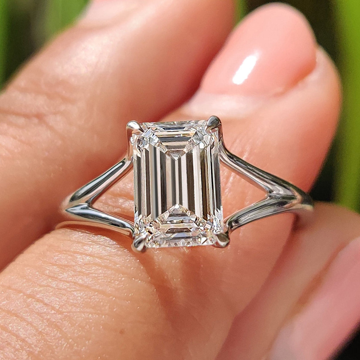 Esme Louise - Emerald Cut Engagement Ring In Solitaire Style