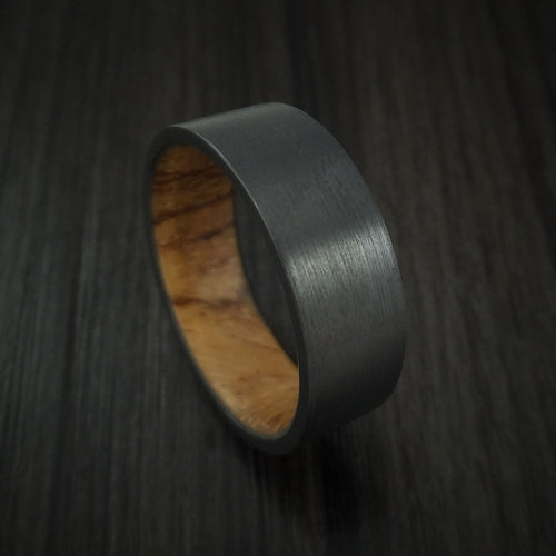 Monarch XII - Black Zirconium and Hardwood Sleeve Men's Wedding Ring - Nura Lab