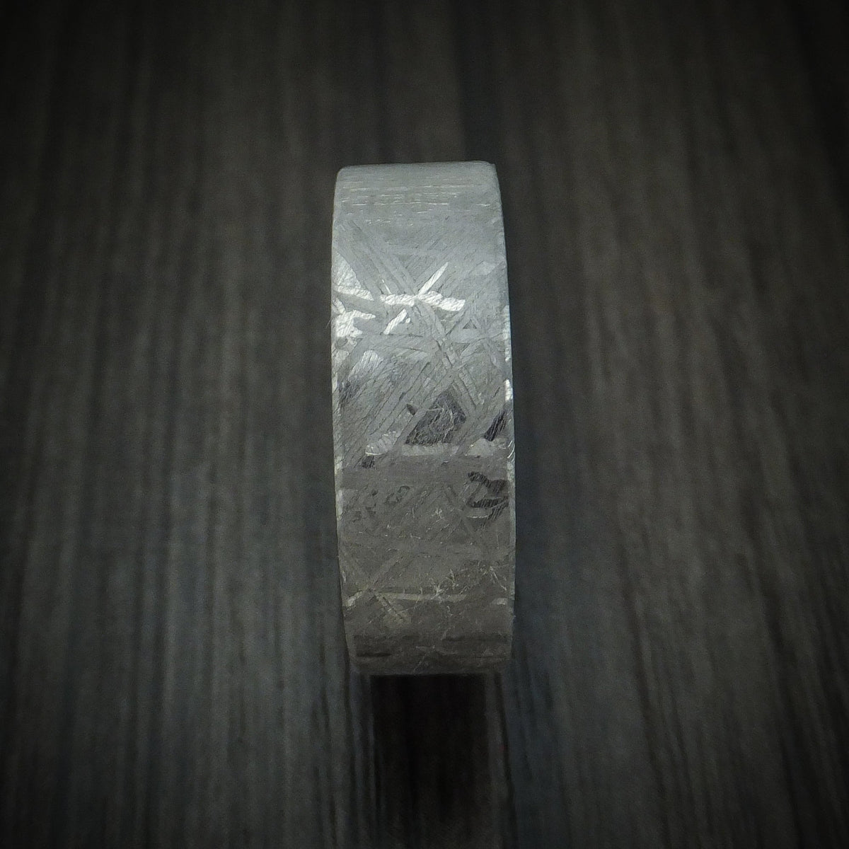 Outrider XII - Gibeon Meteorite and Wood Sleeve Men's Wedding Ring - view 3 - Nura Lab