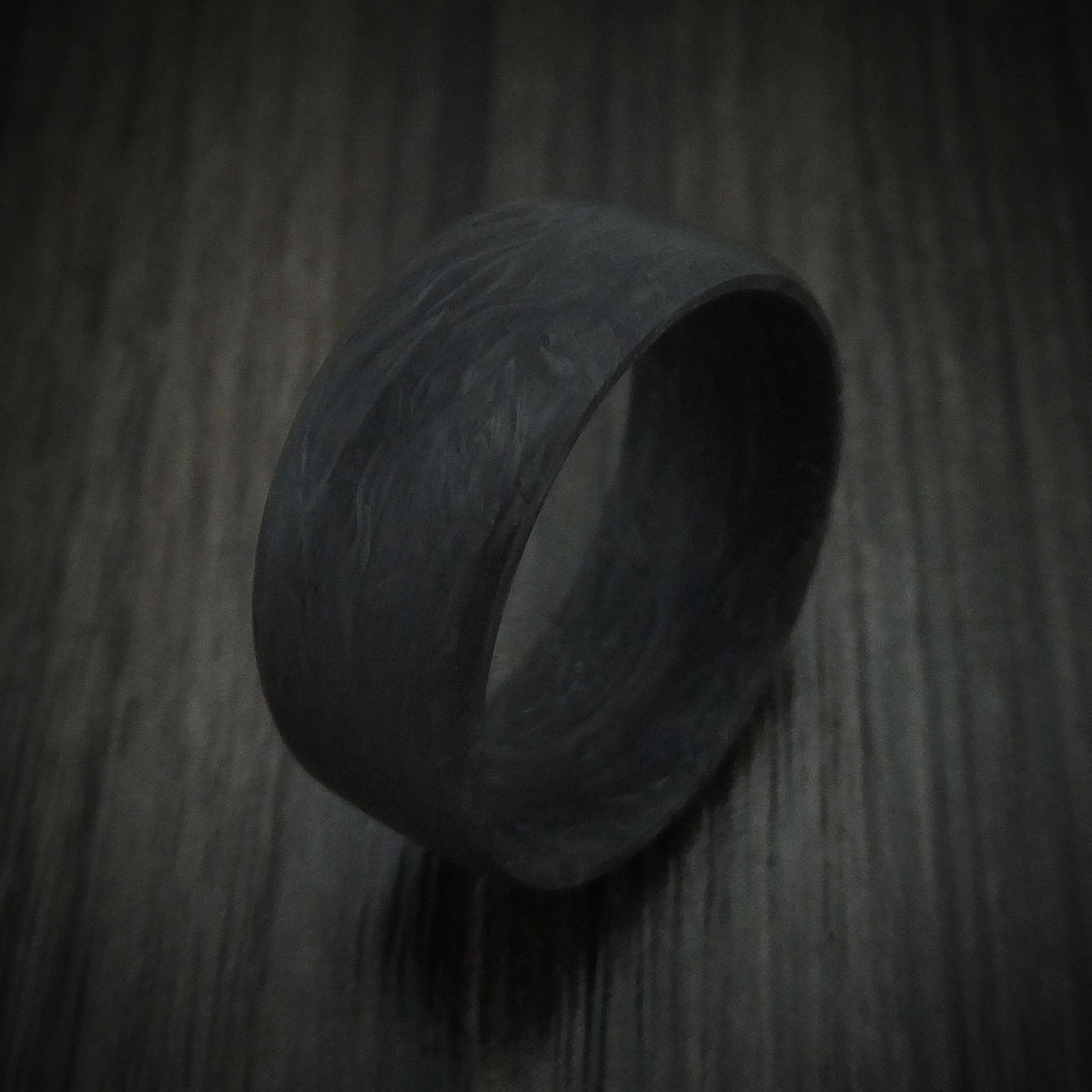 King James XIV - Solid Forged Carbon Fiber Men's Wedding Ring Band - view 4 - Nura Lab