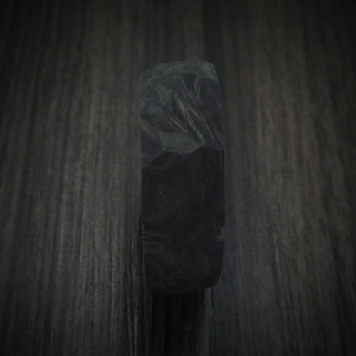 Northwind XIV - Solid Forged Carbon Fiber Faceted Men's Wedding Ring - view 3 - Nura Lab