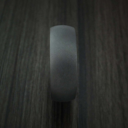 Knight XII - Black Zirconium Men's Wedding Ring with Hardwood Sleeve Band - view 3 - Nura Lab