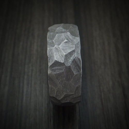 Resolute XIII - Rock Hammered Tantalum Men's Wedding Ring - view 3 - Nura Lab