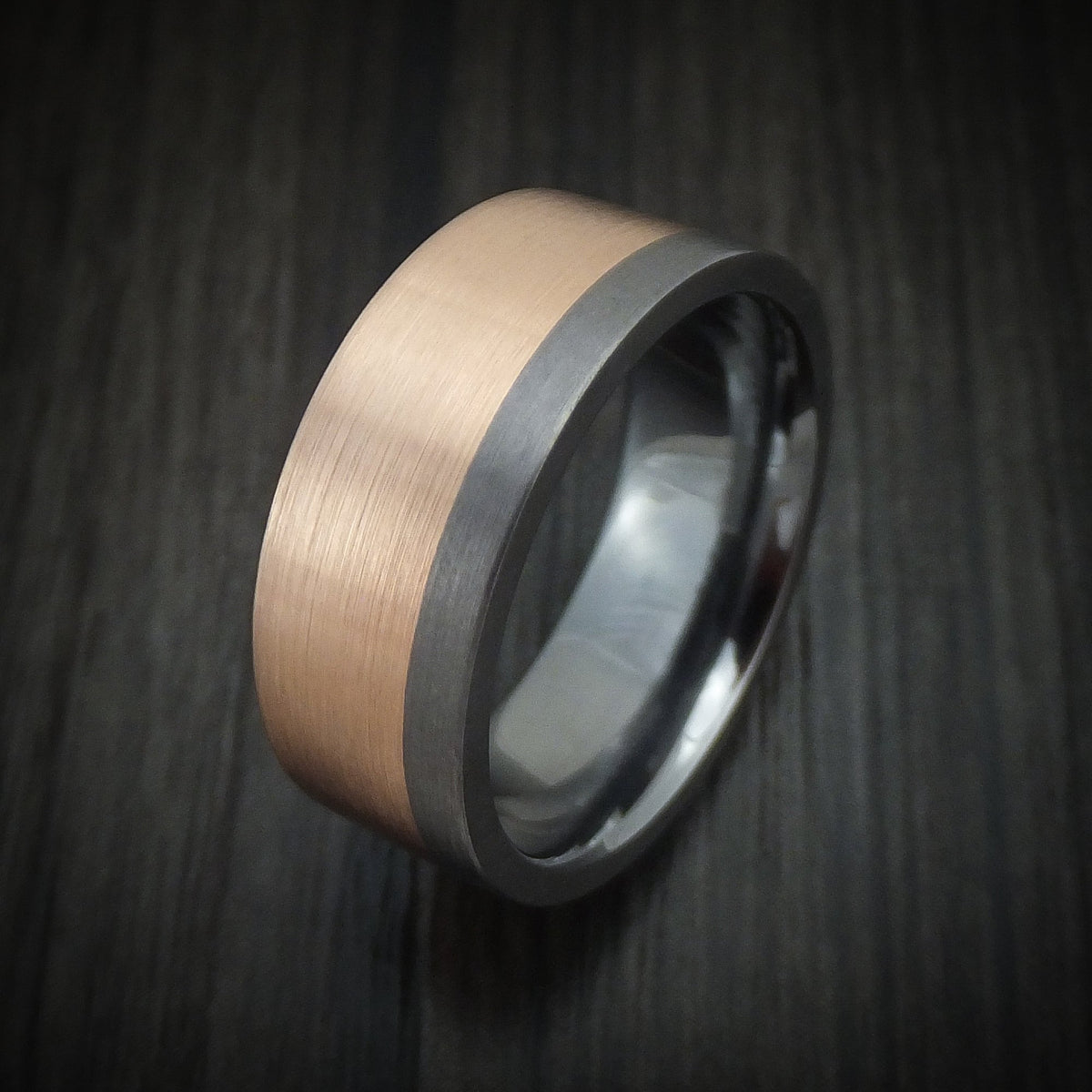 Legacy XIII - Tantalum and 14K Gold Men's Wedding Ring Band - view 4 - Nura Lab