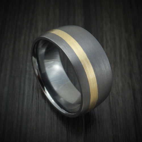 Nightfall XIV - Tantalum and 14K Gold Men's Wedding Ring Band - Nura Lab