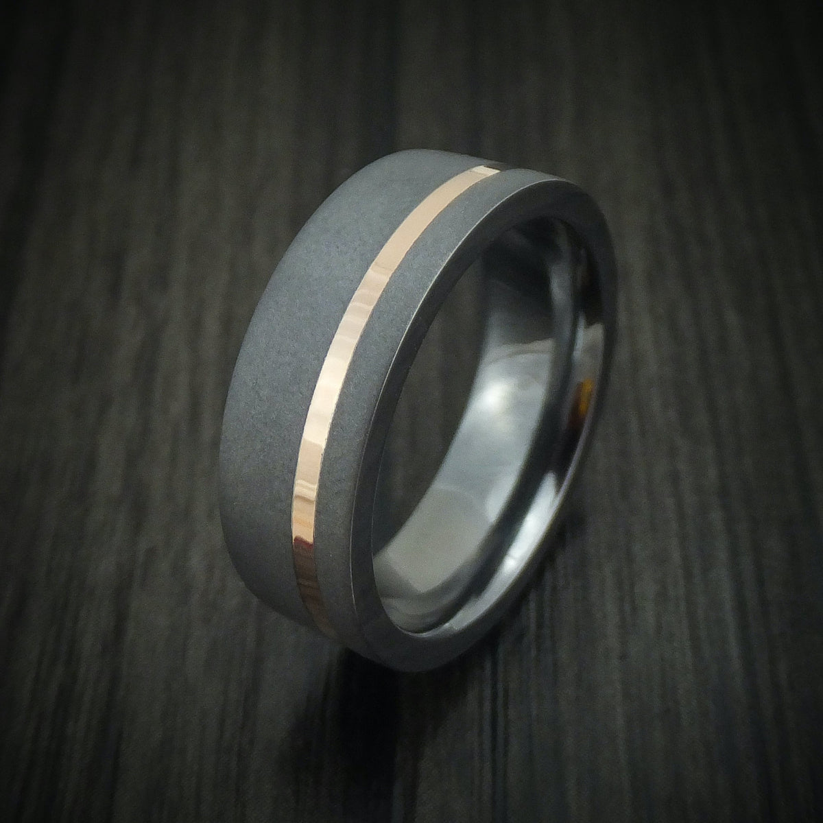Stronghold XIII - Tantalum and 14K Gold Men's Wedding Ring - view 4 - Nura Lab