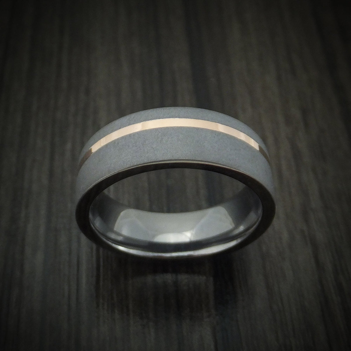 Stronghold XIII - Tantalum and 14K Gold Men's Wedding Ring - view 2 - Nura Lab