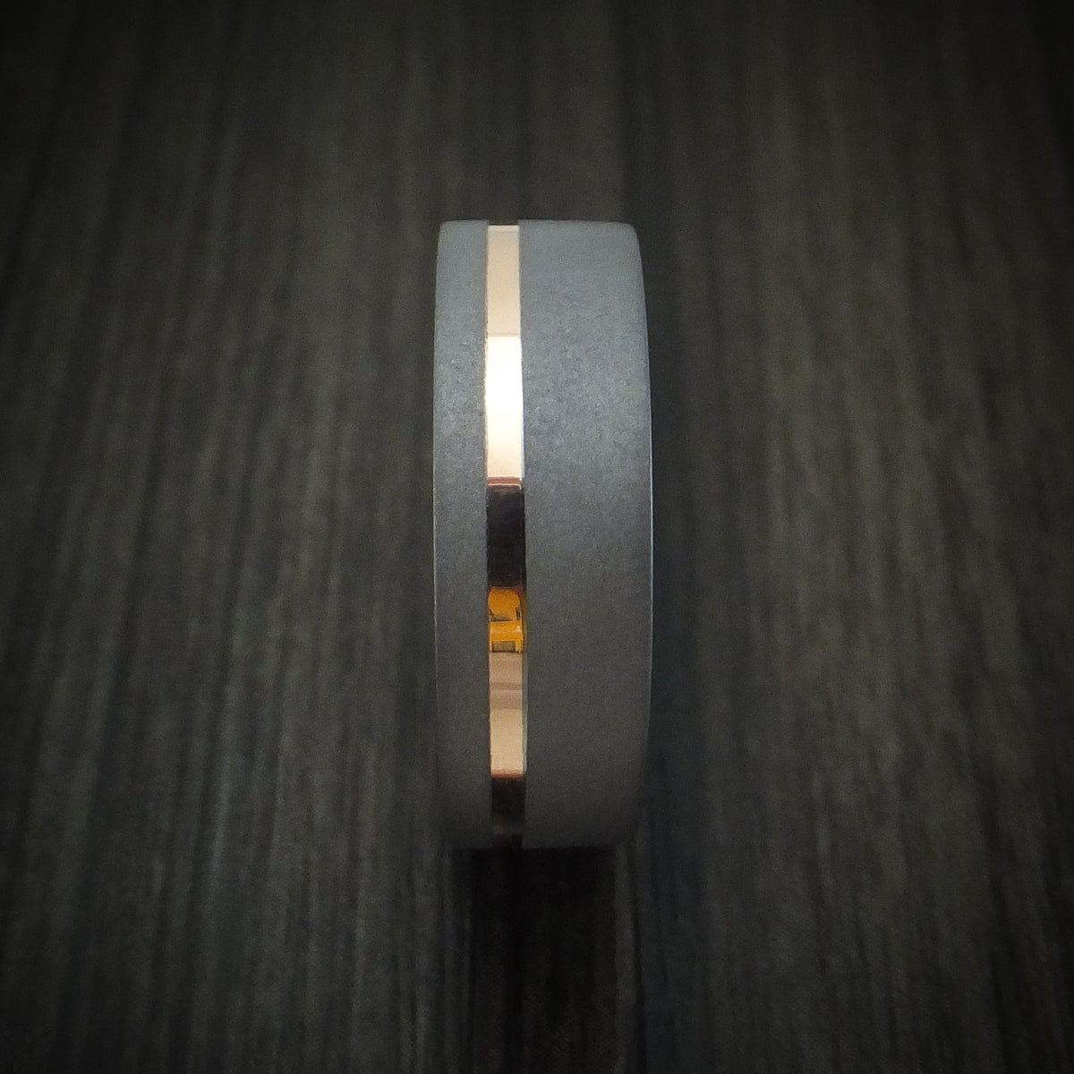 Stronghold XIII - Tantalum and 14K Gold Men's Wedding Ring - view 3 - Nura Lab