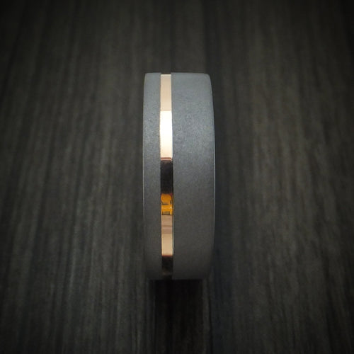 Stronghold XIII - Tantalum and 14K Gold Men's Wedding Ring - view 3 - Nura Lab