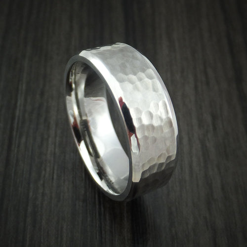 King Arthur XVIII - Cobalt Chrome Hammer Finish Wedding Ring Engagement Men's Ring - Nura Lab