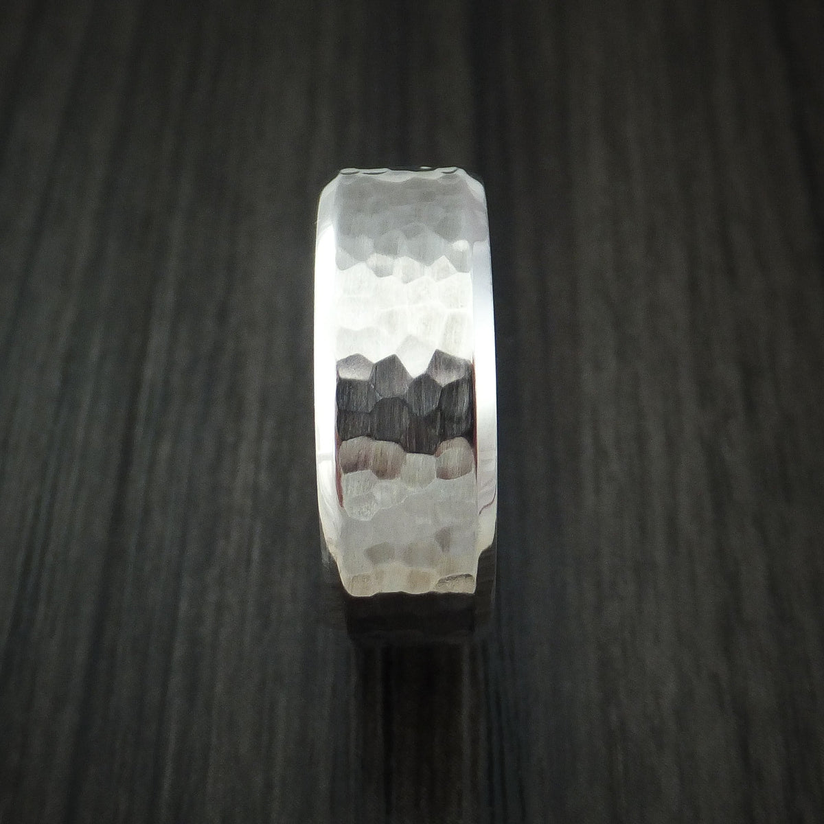 King Henry XVIII - Inconel Hammer Finish Wedding Ring Engagement Men's Ring - view 3 - Nura Lab