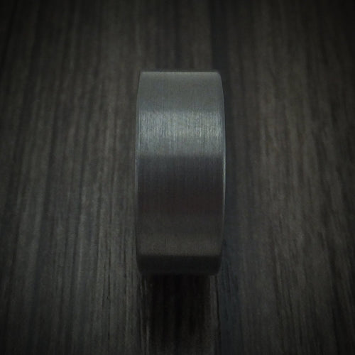 Iron XIV - Black Zirconium Men's Wedding Ring with Forged Carbon Fiber Sleeve - view 3 - Nura Lab