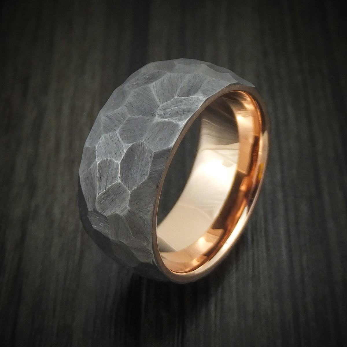 Voyager XIII - Tantalum and 14K Gold Men's Wedding Ring Band - view 4 - Nura Lab