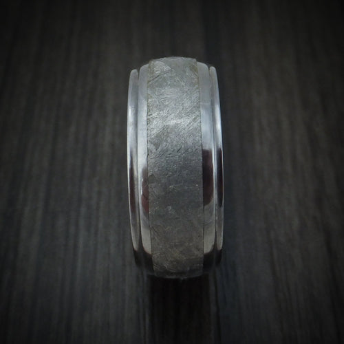 Canyon XIV - Tantalum and Meteorite Men's Wedding Ring - view 3 - Nura Lab