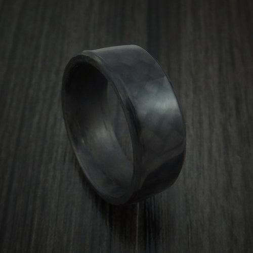 Regent XIV - Solid Carbon Fiber Men's Wedding Ring Angled Pattern Band - Nura Lab