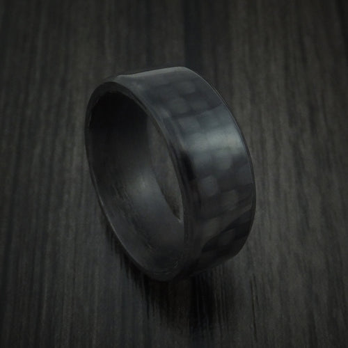Equinox XIV - Solid Carbon Fiber Men's Wedding Ring Pattern Band - Nura Lab
