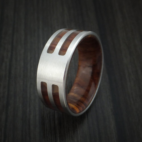 Ember XIII - Cobalt Chrome and Cocobolo Wood Men's Wedding Ring - view 4 - Nura Lab