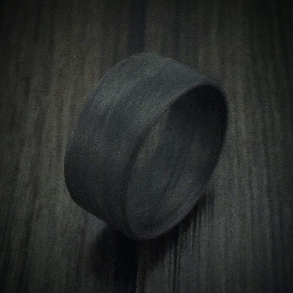 Maverick XIV - Solid Carbon Fiber Men's Wedding Ring Pattern Band - view 4 - Nura Lab