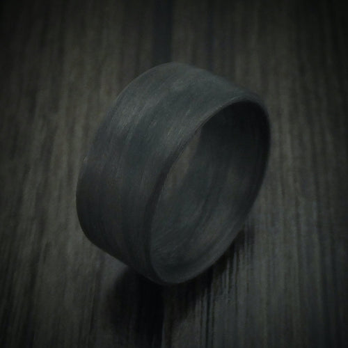 Maverick XIV - Solid Carbon Fiber Men's Wedding Ring Pattern Band - view 4 - Nura Lab