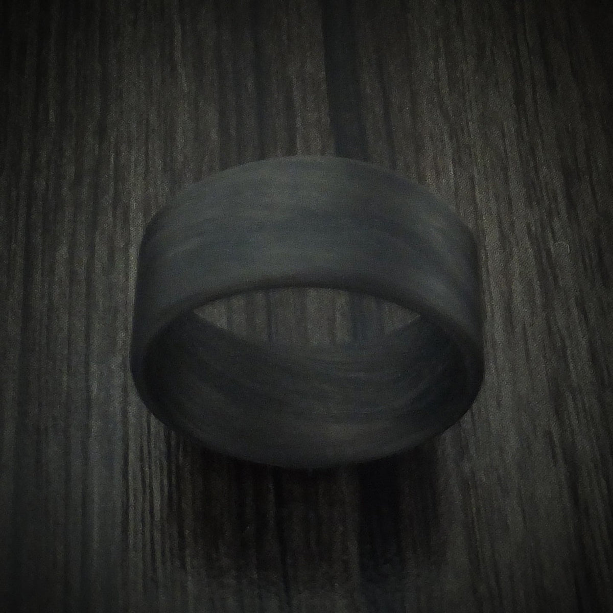 Maverick XIV - Solid Carbon Fiber Men's Wedding Ring Pattern Band - view 2 - Nura Lab