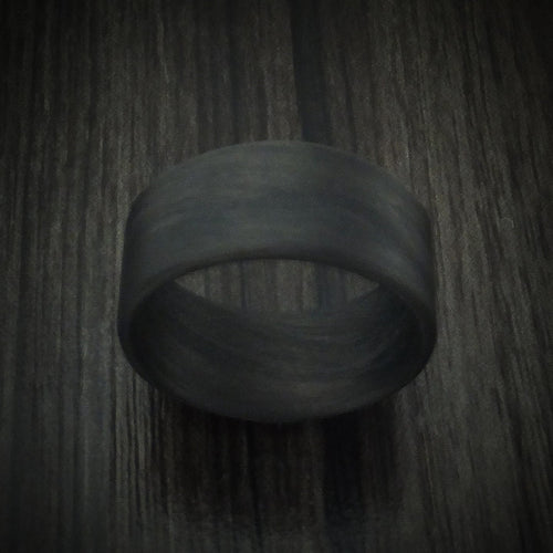 Maverick XIV - Solid Carbon Fiber Men's Wedding Ring Pattern Band - view 2 - Nura Lab