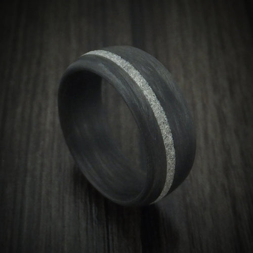Foundry XIV - Carbon Fiber And Diamond Inlay Men's Wedding Ring - Nura Lab