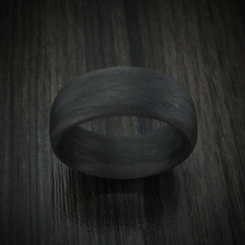 Spartan XIV - Solid Carbon Fiber Men's Wedding Ring Pattern Band - view 2 - Nura Lab