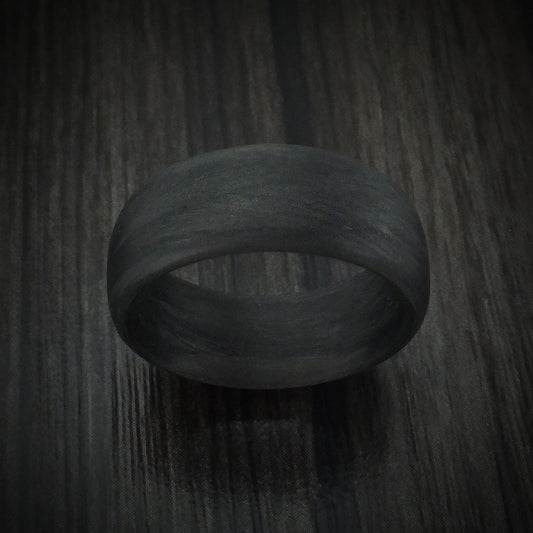 Spartan XIV - Solid Carbon Fiber Men's Wedding Ring Pattern Band - view 2 - Nura Lab