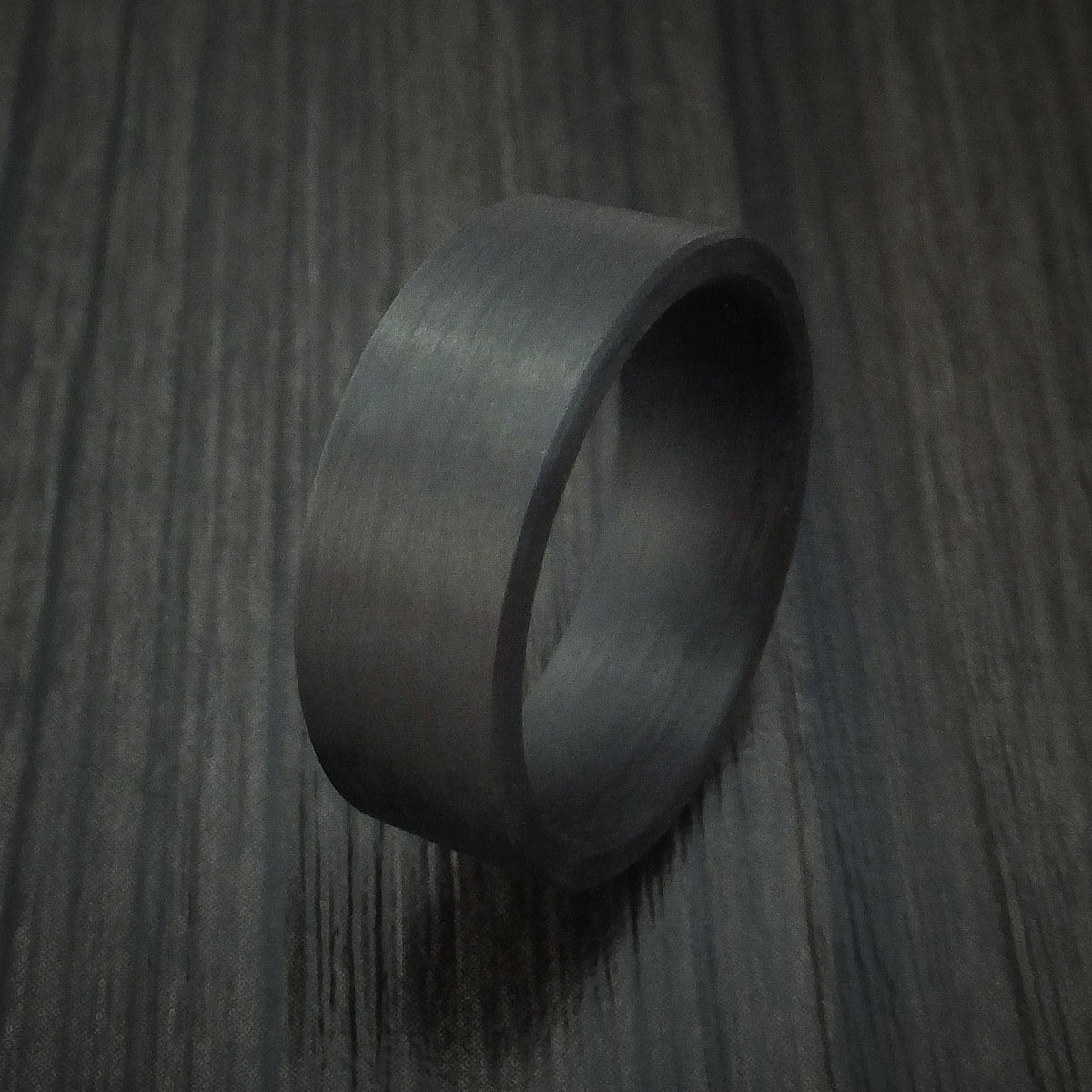 Blackstone XIV - Solid Carbon Fiber Men's Wedding Ring Pattern Band - view 4 - Nura Lab