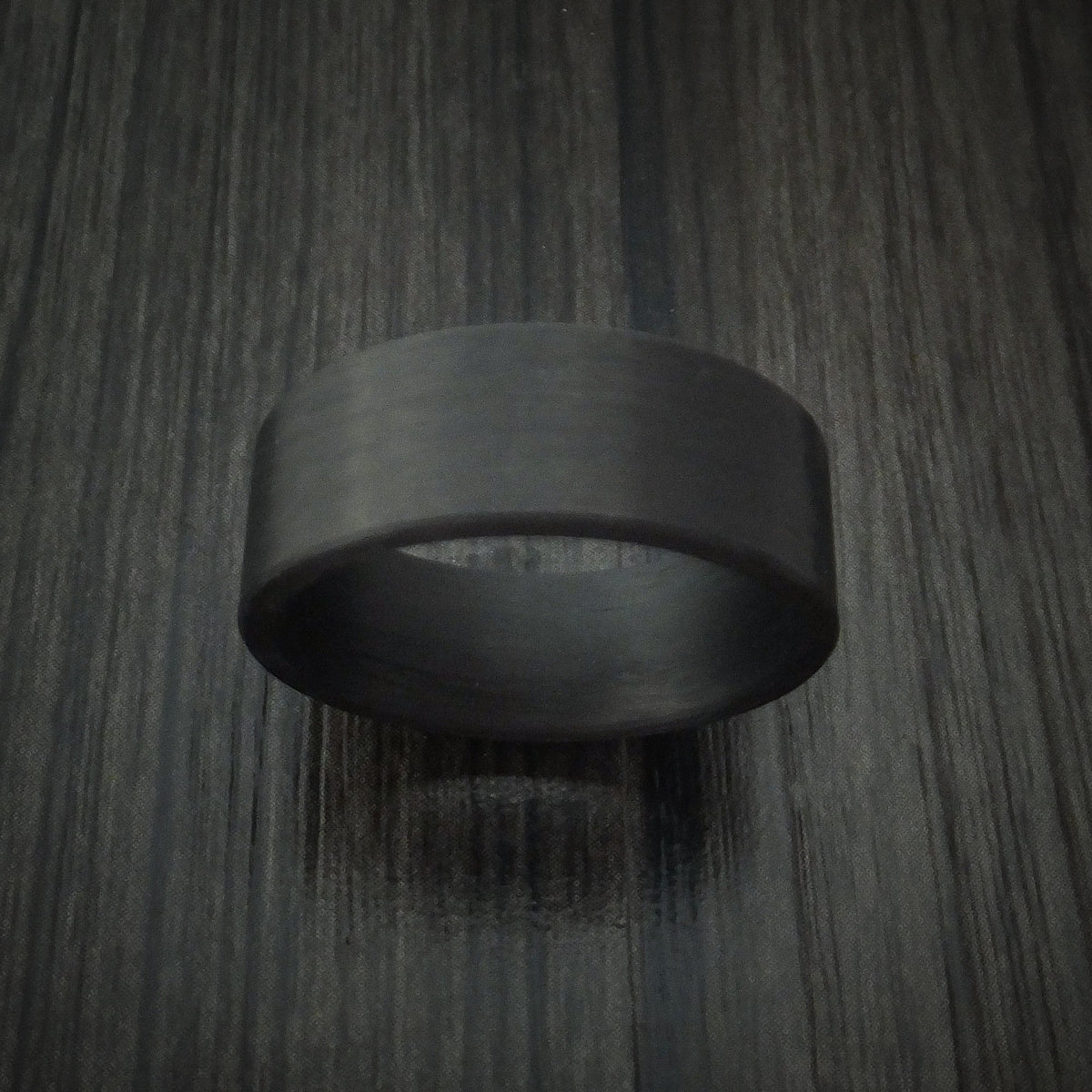 Blackstone XIV - Solid Carbon Fiber Men's Wedding Ring Pattern Band - view 2 - Nura Lab