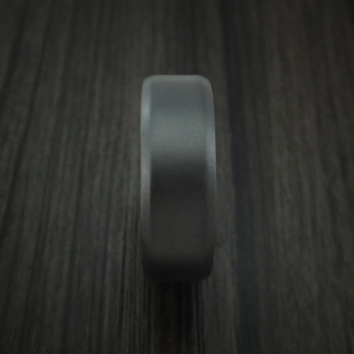 Baron XII - Black Zirconium and Indigo Wood Hard Wood Sleeve Men's Wedding Ring - view 3 - Nura Lab