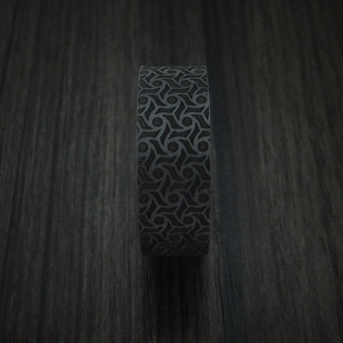 Outrider XV - 14K White Gold with Carbon Fiber Men's Wedding Ring - view 3 - Nura Lab
