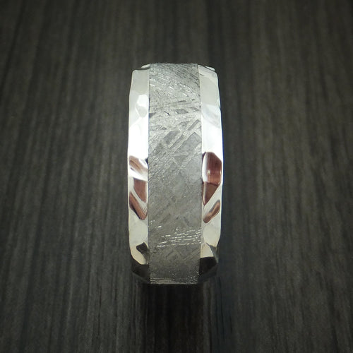Bastion XII - Gibeon Meteorite in Inconel with Hardwood Sleeve Wedding Ring - view 3 - Nura Lab