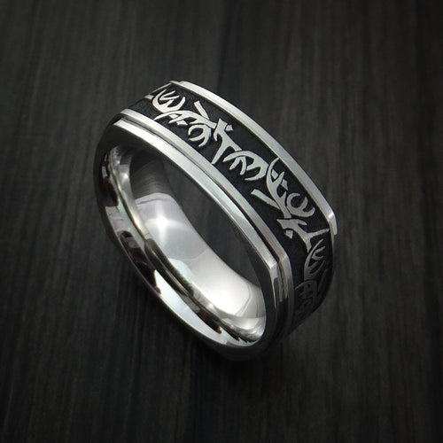 Dominion XVII - Cobalt Chrome Square Antler Hunting Men's Wedding Ring - Nura Lab
