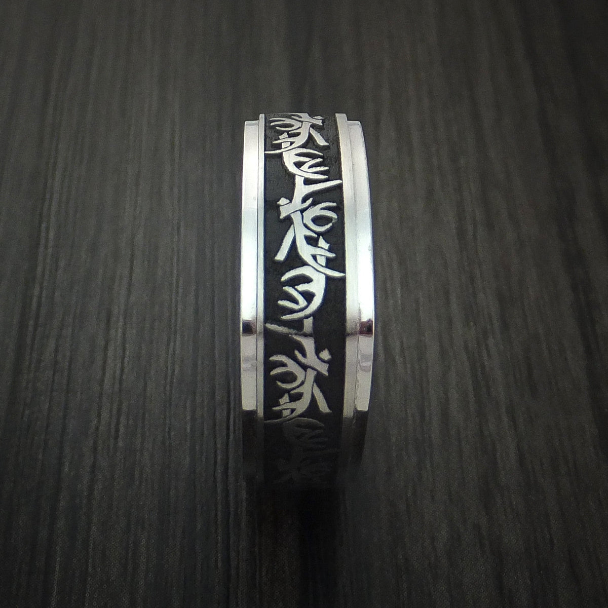 Dominion XVII - Cobalt Chrome Square Antler Hunting Men's Wedding Ring - view 5 - Nura Lab