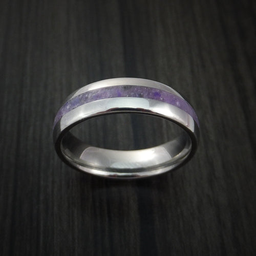 Evernorth IV - Titanium and Sugilite Men's Ring Wedding Ring Lavulite - view 2 - Nura Lab