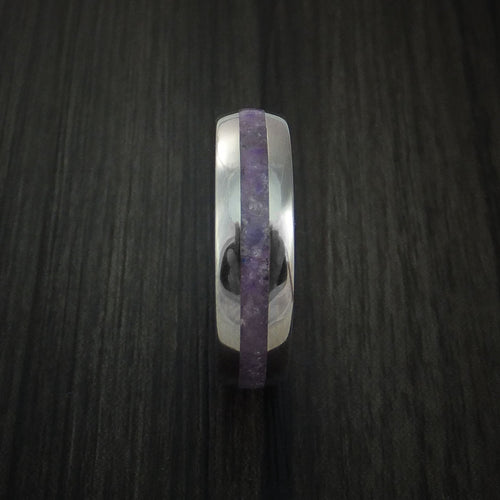 Evernorth IV - Titanium and Sugilite Men's Ring Wedding Ring Lavulite - view 3 - Nura Lab