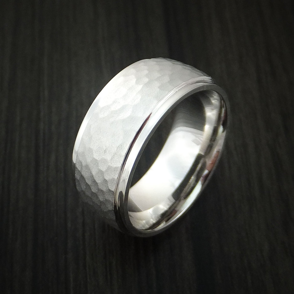 Spartan XVIII - Inconel Hammered Men's Wedding Ring - view 4 - Nura Lab