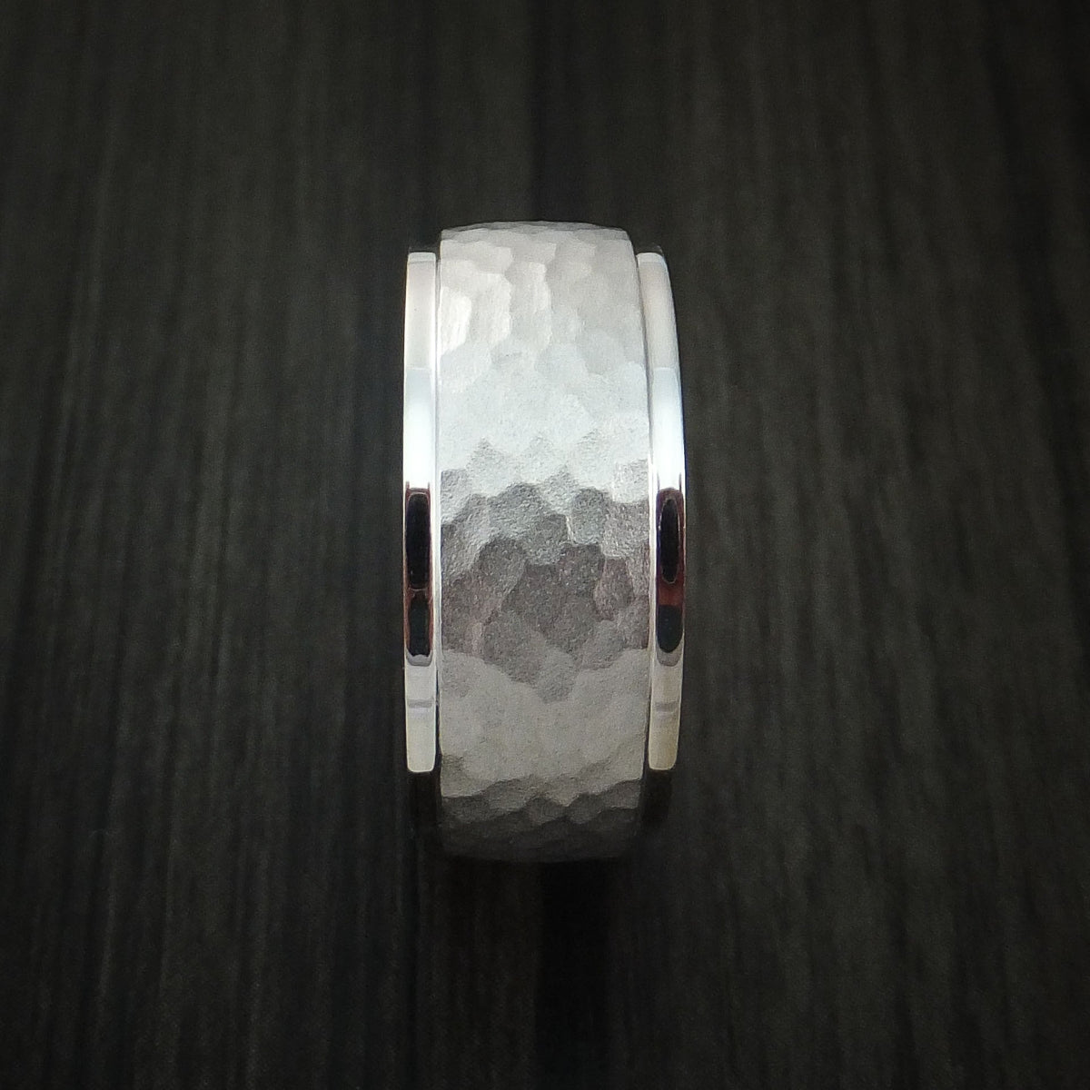 Spartan XVIII - Inconel Hammered Men's Wedding Ring - view 3 - Nura Lab
