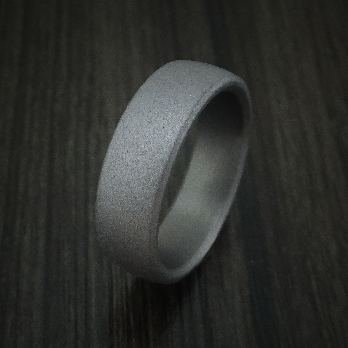 Echelon XIII - Tantalum Band with Sand Finish Men's Wedding Ring - view 4 - Nura Lab