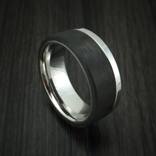 Leonidas XIV - Cobalt Chrome and Carbon Fiber Men's Wedding Ring - Nura Lab