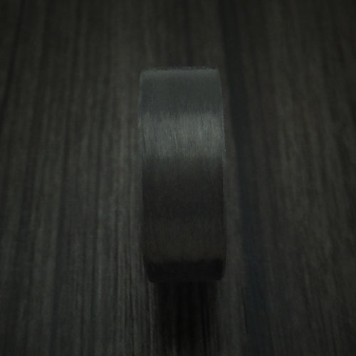 King George XIV - Solid Carbon Fiber Men's Wedding Ring with Anodized Sleeve - view 3 - Nura Lab